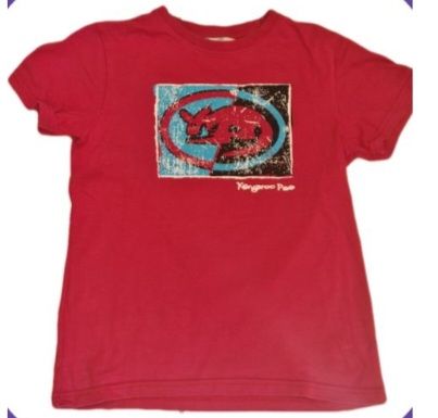 KANGAROO POO Red T-Shirt Boys 7-8 Years