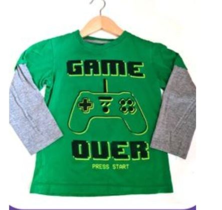 'Game Over' Long Sleeve Top Boys 7-8 Years