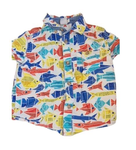 MINI CLUB Colourful Fish Shirt Boys 18-24 Months