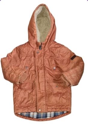 GEORGE Tawny Brown Hooded Coat Boys 3-4 Years