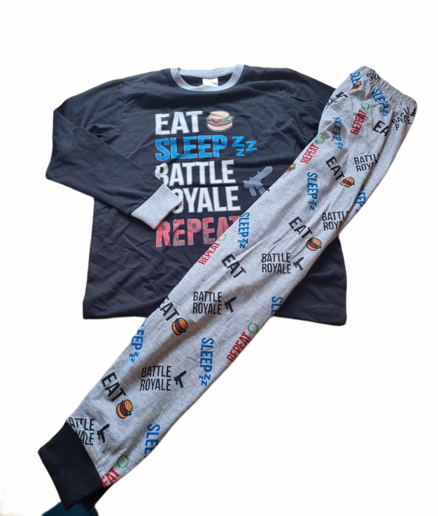 'Eat, Sleep, Battle, Royale, Repeat PJ's Boys 11-12 Years