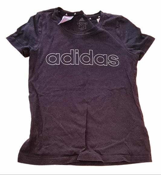 ADDIDAS Black Tee Girls 9-10 Years