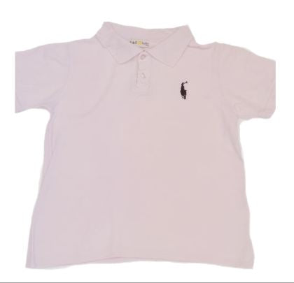 Pink polo shirt boys best sale