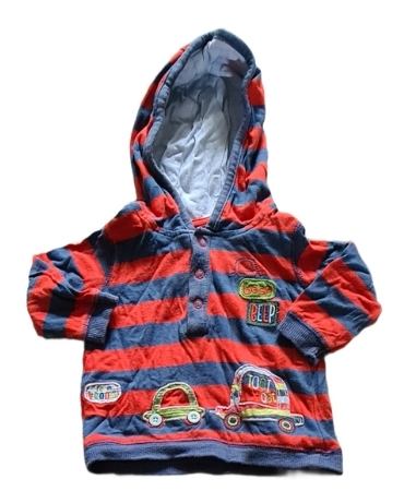 TU Car Striped Hoodie Boys 3-6 Months