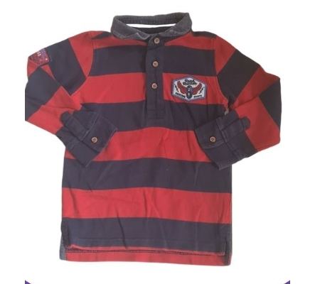 NUTMEG Striped Rugby Top Boys 2-3 Years