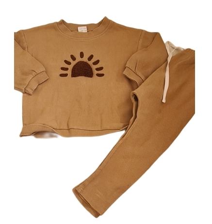 Beige Jumper and Trousers Set Boys 3-4 Years