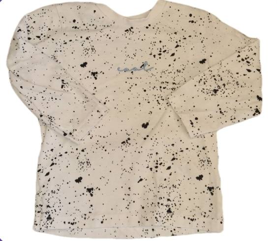 MATALAN White Splatter Top Boys 2-3 Years