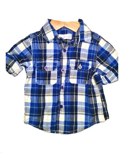 PRIMARK Blue Checked Shirt Boys 6-9 Months