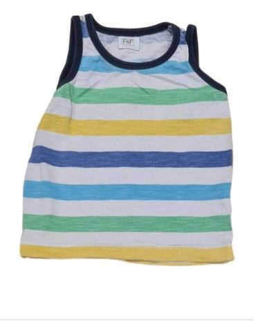 F&F Striped Vest Boys 12-18 Months