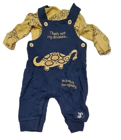 M&CO Dino Dungarees Boys 0-3 Months