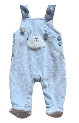 GEORGE Teddy Dungarees Boys 0-3 Months