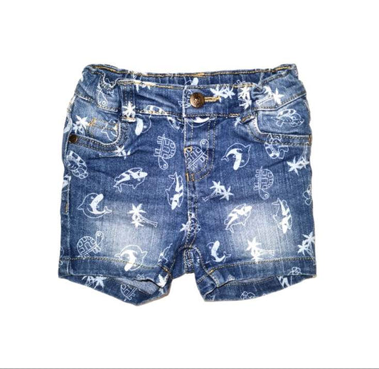 PEP & CO Decorative Denim Shorts Boys 6-9 Months