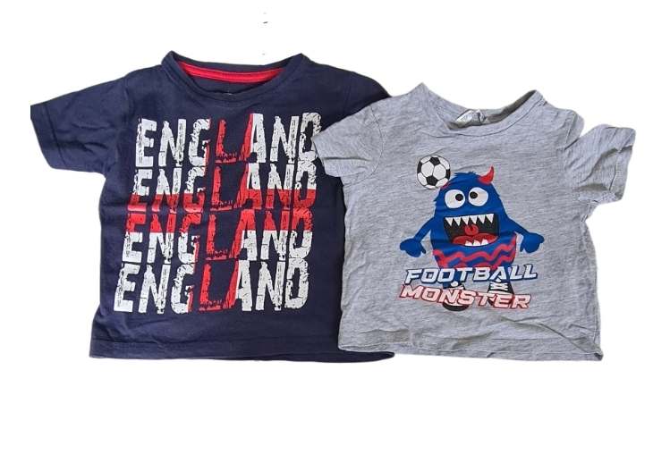 Set of 2 Football T-Shirts Boys 9-12 Months