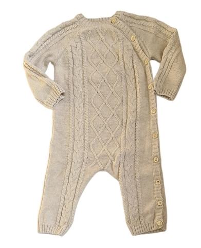 TU Beige Knitted All In One Boys 6-9 Months