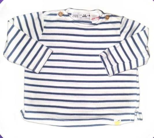 ZARA Striped Top Boys 0-3 Months