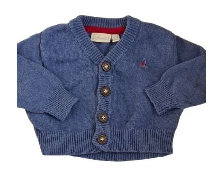 JOJO MAMA BEBE Blue Cardigan Boys 0-3 Months