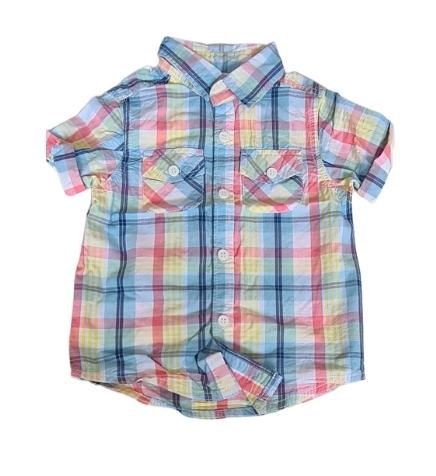 TU Checked Short Sleeve Shirt Boys 9-12 Months