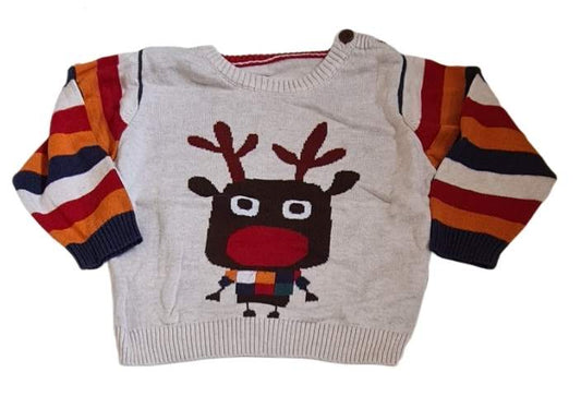 NUTMEG Rudolf Jumper Boys 6-9 Months