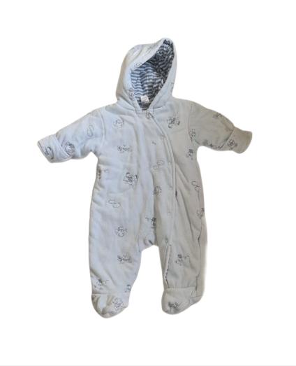 NEXT Blue Puppy Pramsuit Boys 3-6 Months