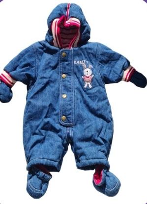 MOTHERCARE Denim Pram Suit Boys 0-3 Months