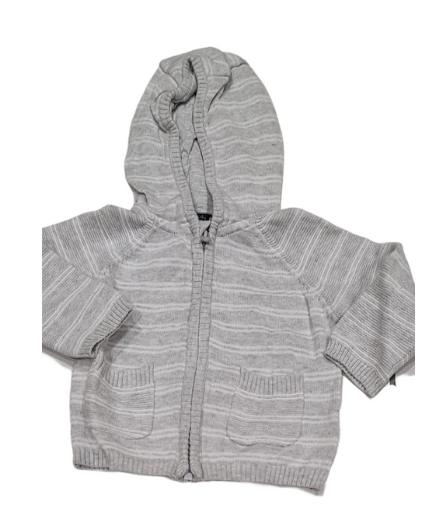 TU Grey Striped Hoodie Boys 0-3 Months