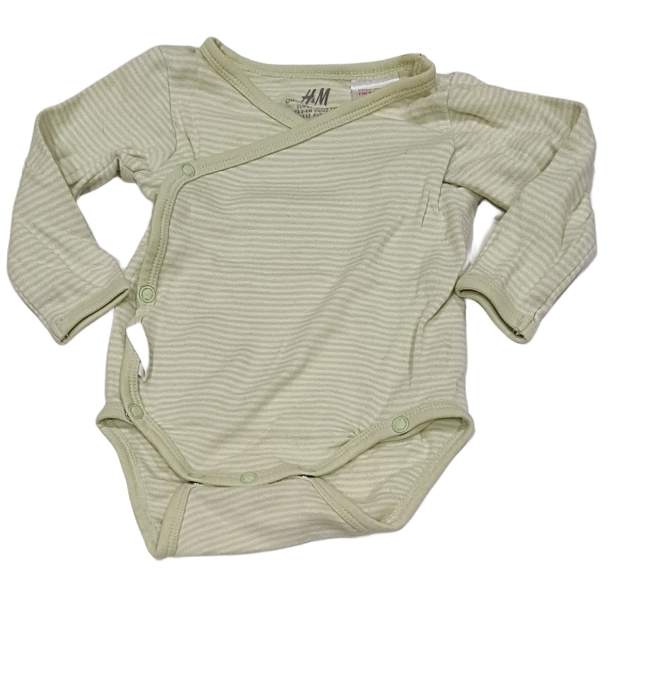 H&M Striped Green Bodysuit Boys 2-4 Months