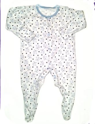 GEORGE Teddy Bear Sleepsuit Boys 0-3 Months