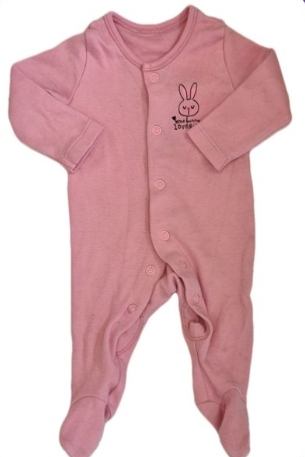 PEP CO Pink Bunny Sleepsuit Girls Newborn