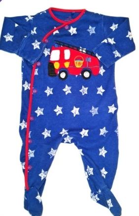 NEXT Fire Truck Sleepsuit Boys 0-3 Months