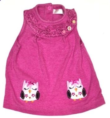 M&CO Owl Pink Dress Girls Newborn