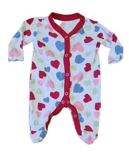 GEORGE Heart Sleepsuit Girls First Size