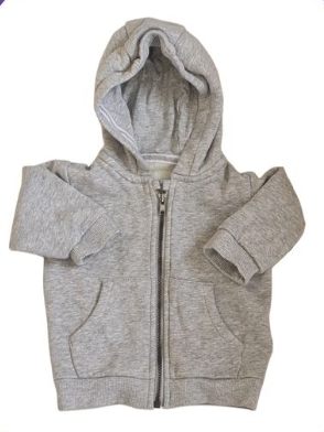 M&S Grey Hoodie Boys 0-3 Months