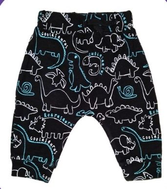 GEORGE Dinosaur Trousers Boys 0-3 Months