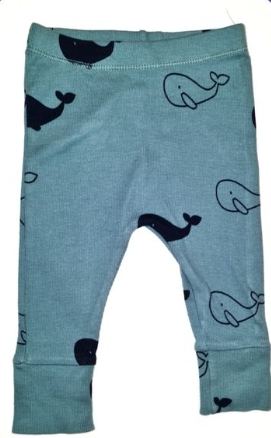 M&S Green Whale Trousers Boys 0-3 Months