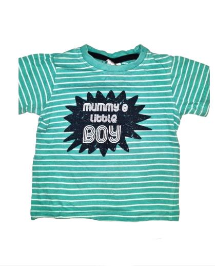 PEACOCKS 'Mummy's Little Boy' Tee Boys 6-9 Months