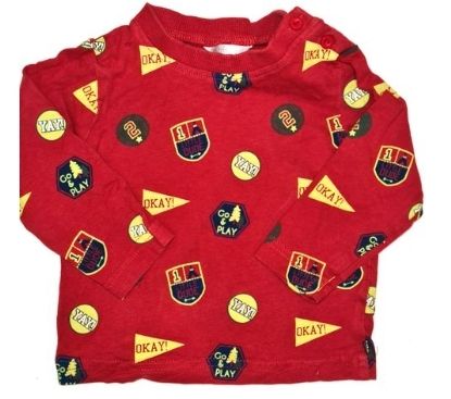 M&CO Red Long Sleeve Top Boys 6-9 Months