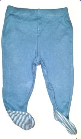 M&S Blue Footed Trousers Boys 0-3 Months