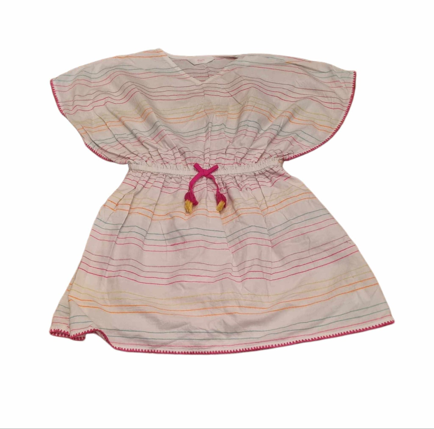 PEACOCKS Striped Dress Girls 9-10 Years