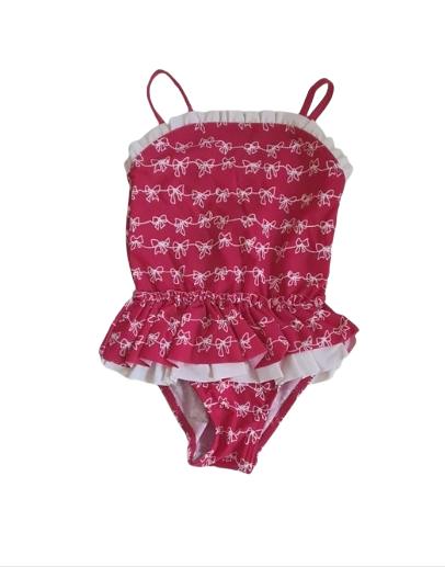 MATALAN Red Swim Costume Girls 6-9 Months