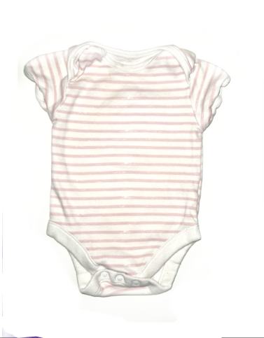 GEORGE Pink Striped Vest Girls 3-6 Months