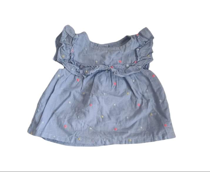 GAP Denim Spotted Top Girls 6-9 Months