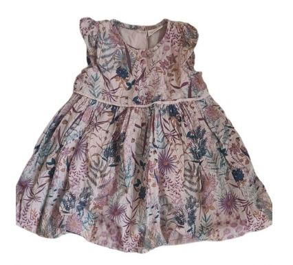 NEXT Pink Floral Dress Girls 6-9 Months