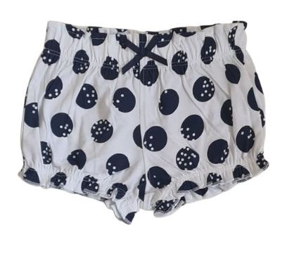 F&F White Spotty Shorts Girls 6-9 Months