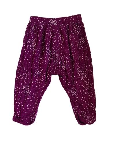 M&CO Purple Cotton Trousers Girls 9-12 Months