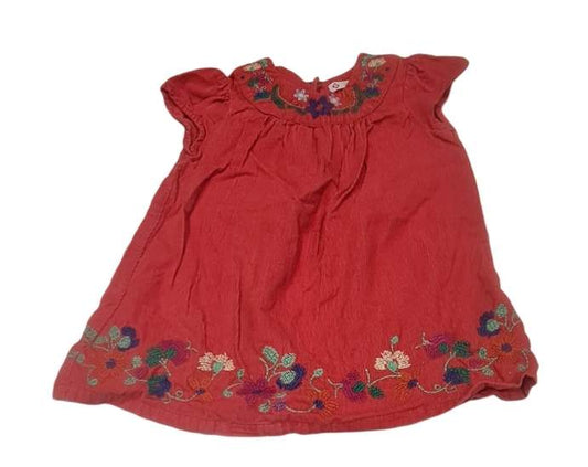 JOHN LEWIS Floral Cord Dress Girls 9-12 Months