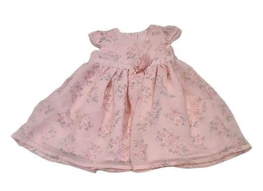 GEORGE Pink Layered Dress Girls 9-12 Months