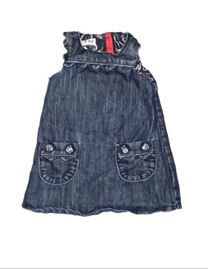 NEXT Dark Denim Dress Girls 9-12 Months