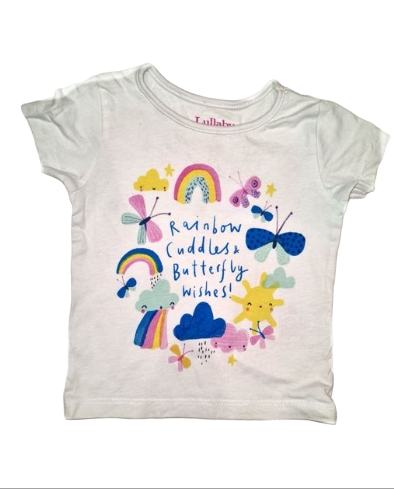 PEACOCKS White T-Shirt Girls 6-9 Months