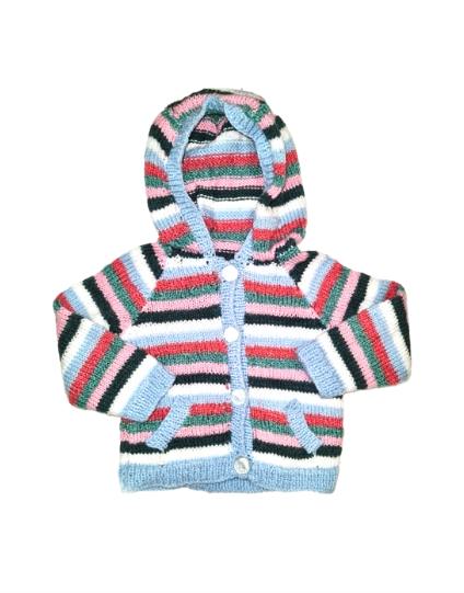 Colourful Striped Hoodie Girls 6-9 Months