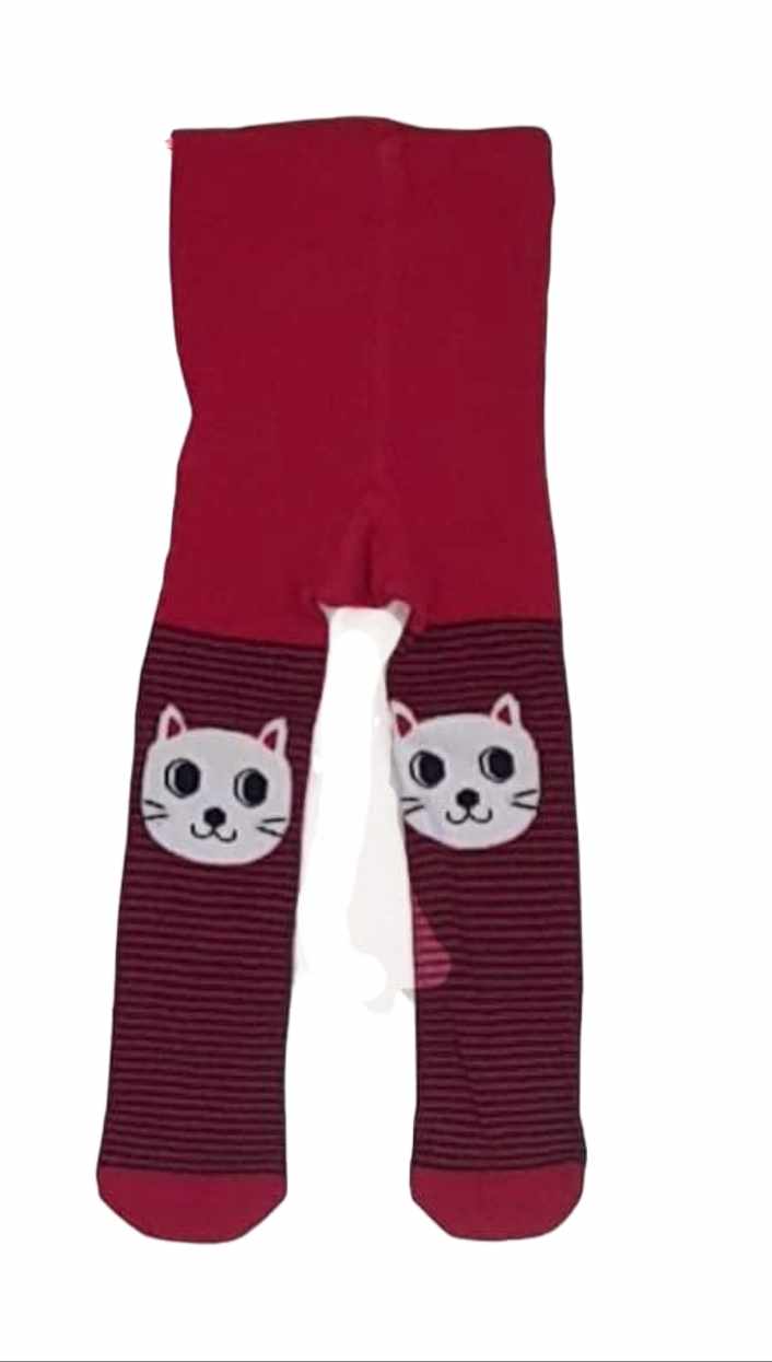 GEORGE Kitten Red Tights Girls 0-3 Months